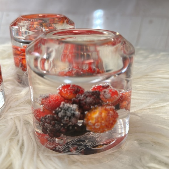 Dreamlight Traumlicht Votive Candle Holders Germany Decorative Berries set of 3 - Picture 4 of 9